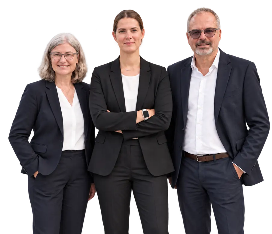 Drei Mitglieder des Teams von Schlenger Steuerberater in Mainz
